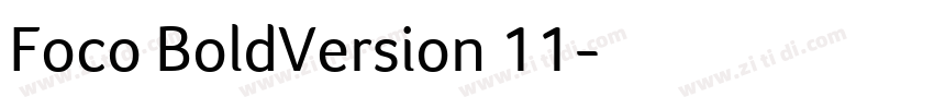 Foco BoldVersion 11字体转换